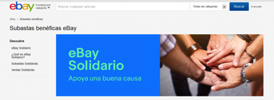 eBay solidarity: the marketplace to donate to NGOs